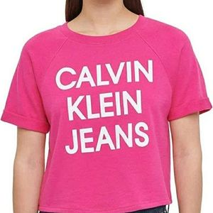 ***SOLD***  Calvin Klein Jeans Terry Logo Crop T
